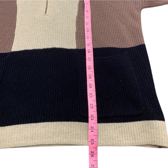 Madewell Glenbrook Half-Zip Pullover Sweater in Colorblock Women’s Size Large - Picture 7 of 10